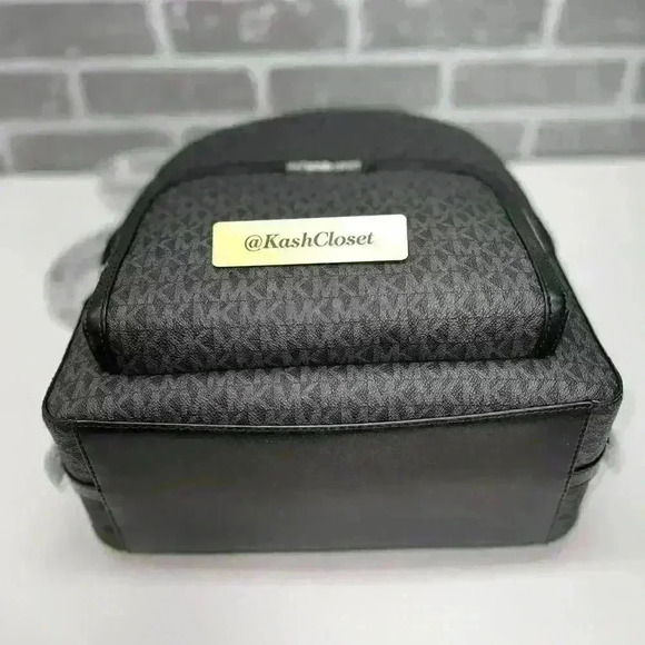 Michael Kors Backpack Jaycee Large Pocket bag MK Signature Black - Picture 7 of 11